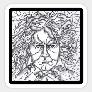 beethoven ink Sticker